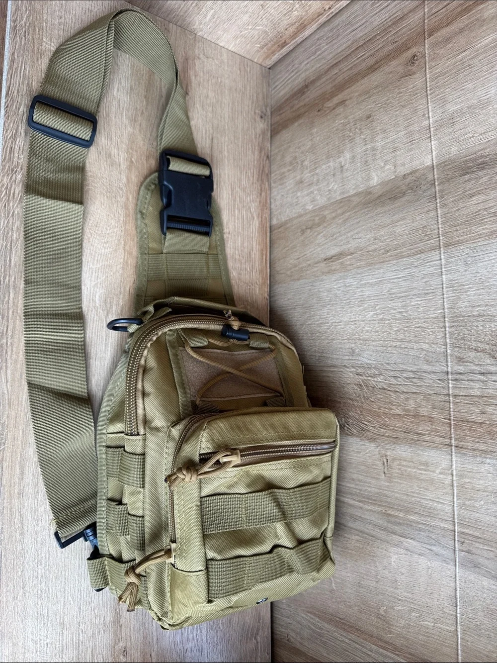 Unlisted Olive Tan Tactical Military Crossbody Sling Bag
